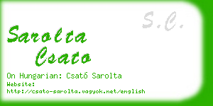 sarolta csato business card